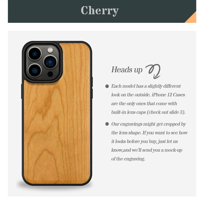 Classic Wood & TPU Case - Artisanal Cover for Apple iPhone