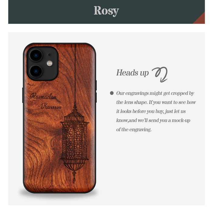 Ramadan Kareem and the Engraved Lantern, Classic Engraved Wood & TPU Case - Artisanal Cover for Apple iPhone