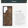 Bodybuilding Octopus Illustration Classic Engraved Wood & TPU Case Samsung Galaxy Artisanal Case View