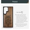 An Owl Perched on a Branch Classic Engraved Wood & TPU Case Samsung Galaxy Artisanal Case View