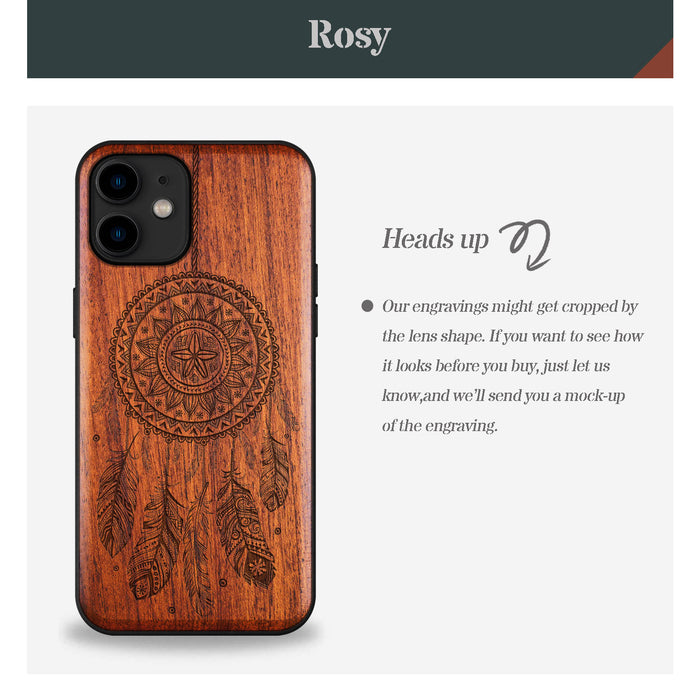 A Dance of Flora and Avian, Classic Engraved Wood & TPU Case - Artisanal Cover for Apple iPhone