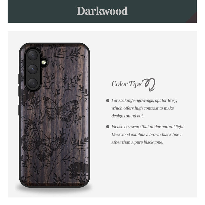 A Dance of Nature, Classic Engraved Wood & TPU Case - Artisanal Cover for Samsung Galaxy