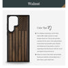 The Classic American Flag Classic Engraved Wood & TPU Case Samsung Galaxy Artisanal Case View