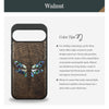 The Death Moth and Octagonal Star Hand-Inlaid Wood & Mother of Pearl Case Google Pixel Artisanal Case View