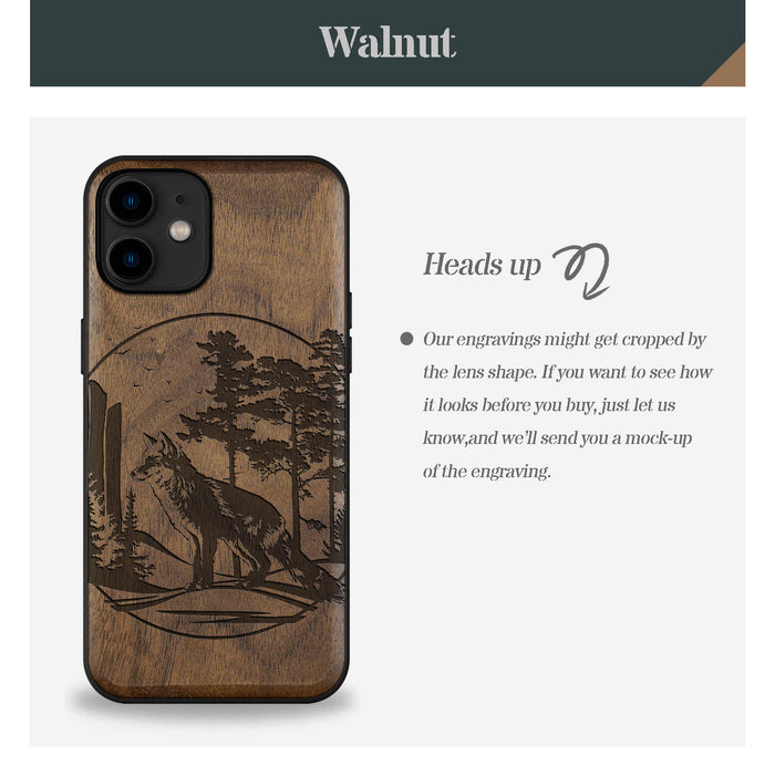 A Journey Through the Forest, Classic Engraved Wood & TPU Case - Artisanal Cover for Apple iPhone