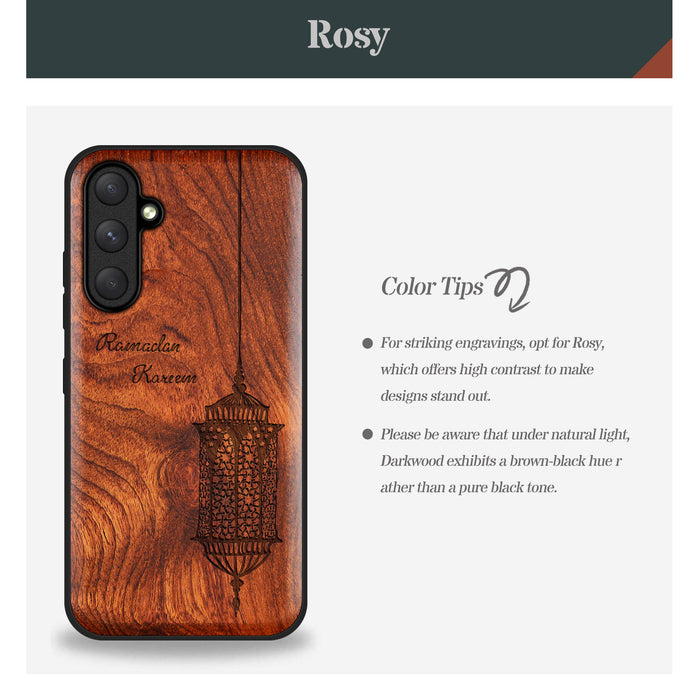 Luminous Blessings, Classic Engraved Wood & TPU Case - Artisanal Cover for Samsung Galaxy