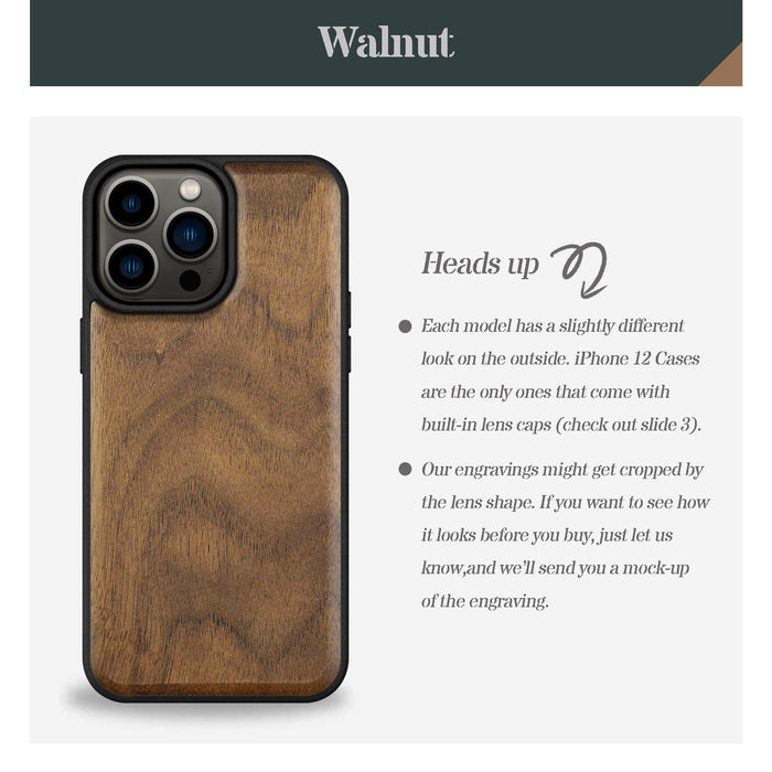 Classic Wood & TPU Case - Artisanal Cover for Apple iPhone