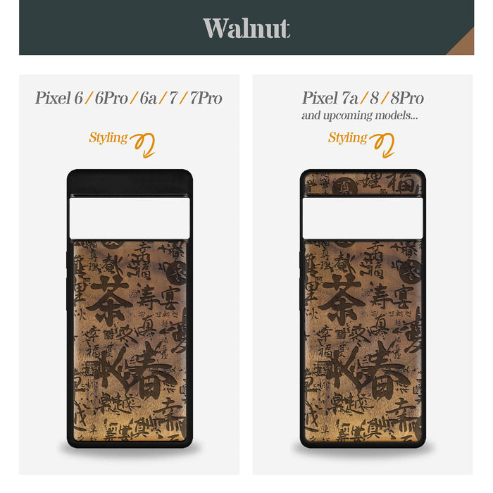 Graffiti Art, Classic Engraved Wood & TPU Case - Artisanal Cover for Google Pixel