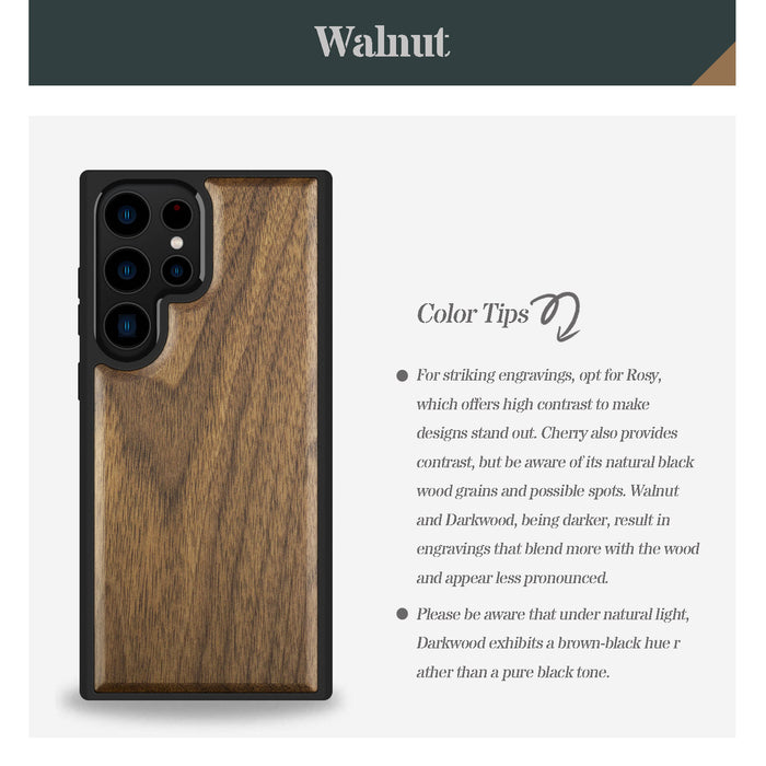 Classic Wood & TPU Case - Artisanal Cover for Samsung Galaxy