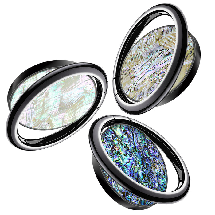 Abalone Pearl Finger Ring Kickstand/Grip for iPhone, Galaxy and Pixel