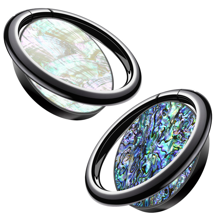 Abalone Pearl Finger Ring Kickstand/Grip for iPhone, Galaxy and Pixel