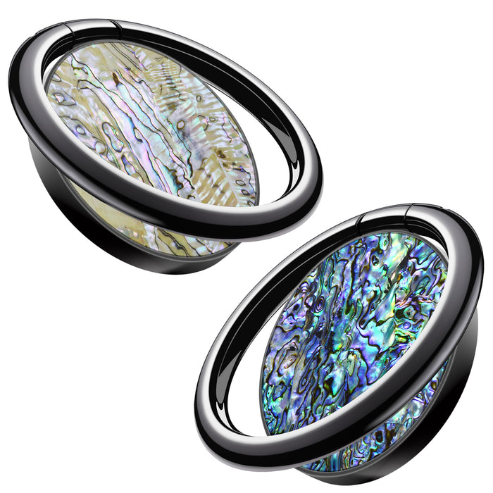 Abalone Pearl Finger Ring Kickstand/Grip for iPhone, Galaxy and Pixel