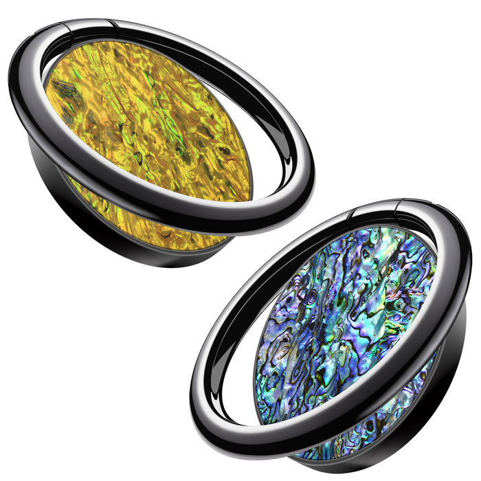 Abalone Pearl Finger Ring Kickstand/Grip for iPhone, Galaxy and Pixel