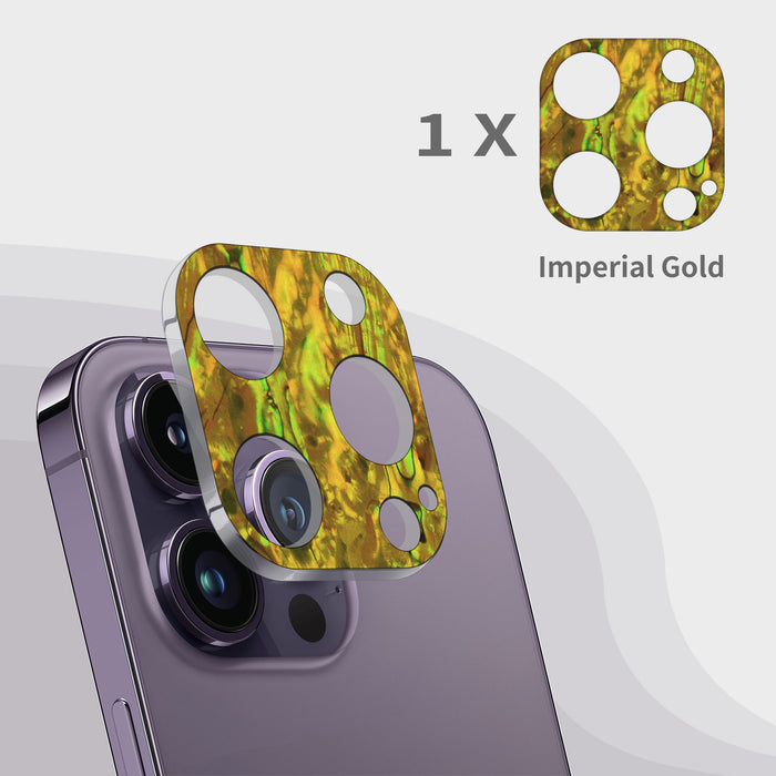 Hand-Inlaid Mother of Pearl Camera Lens Protector for Apple iPhone