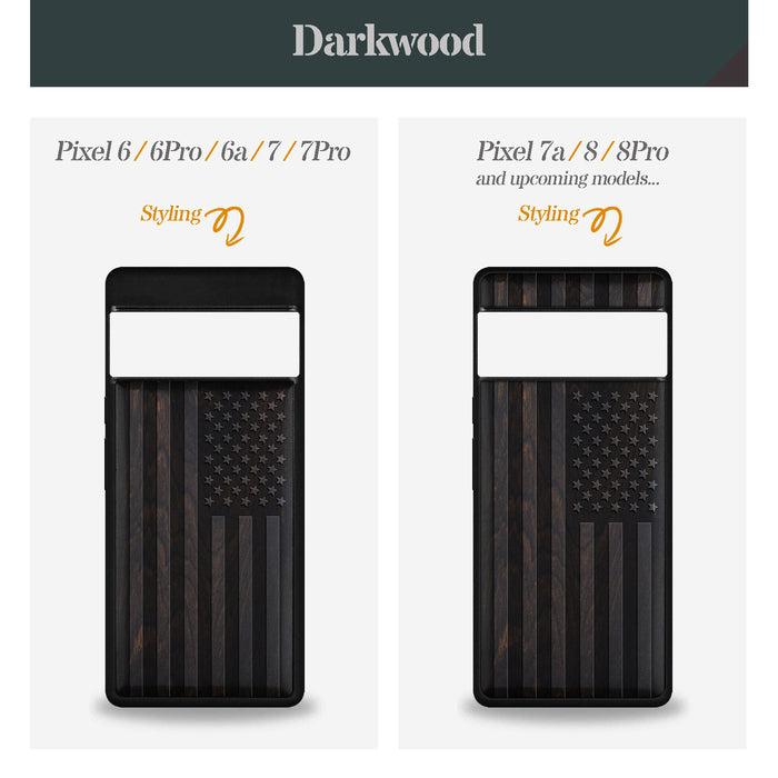 The Classic American Flag Classic Engraved Wood TPU Case