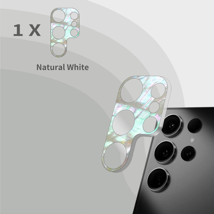 Hand-Inlaid Mother of Pearl Camera Lens Protector for Samsung Galaxy