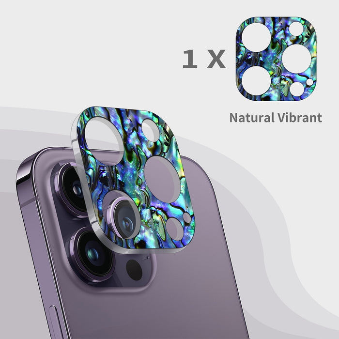 Hand-Inlaid Mother of Pearl Camera Lens Protector for Apple iPhone