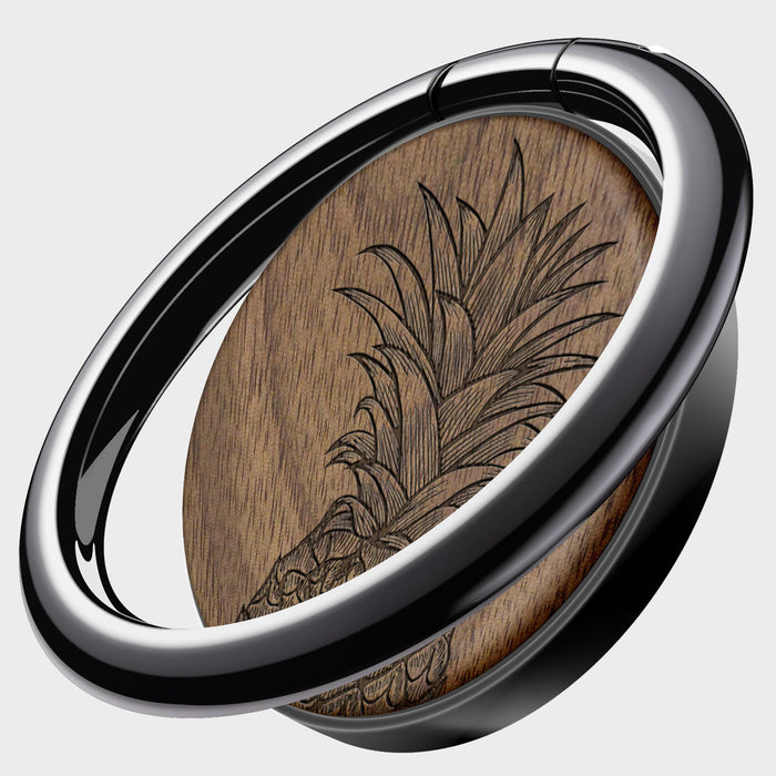 Wood Finger Ring Kickstand/Grip for iPhone, Galaxy and Pixel