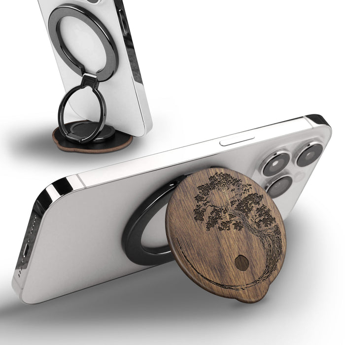 Magnetic Wood Kickstand/Grip for iPhone