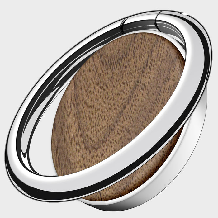 Wood Finger Ring Kickstand/Grip for iPhone, Galaxy and Pixel