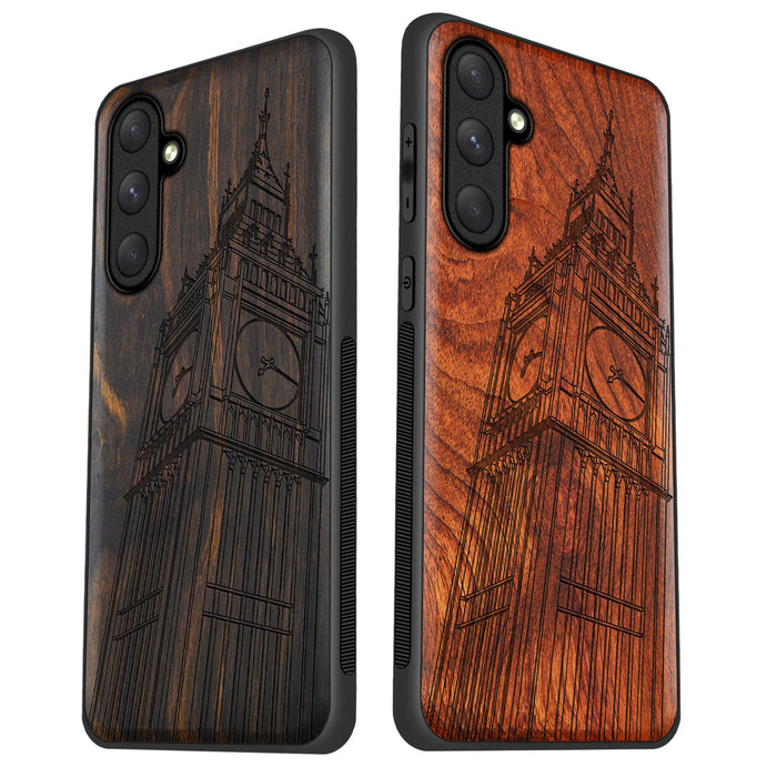 The Big Ben of London, Classic Engraved Wood & TPU Case - Artisanal Cover for Samsung Galaxy