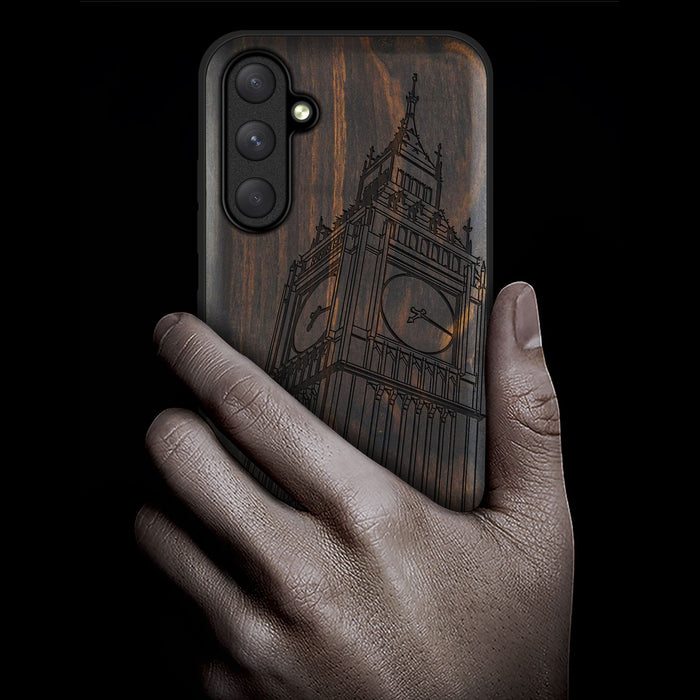 The Big Ben of London, Classic Engraved Wood & TPU Case - Artisanal Cover for Samsung Galaxy