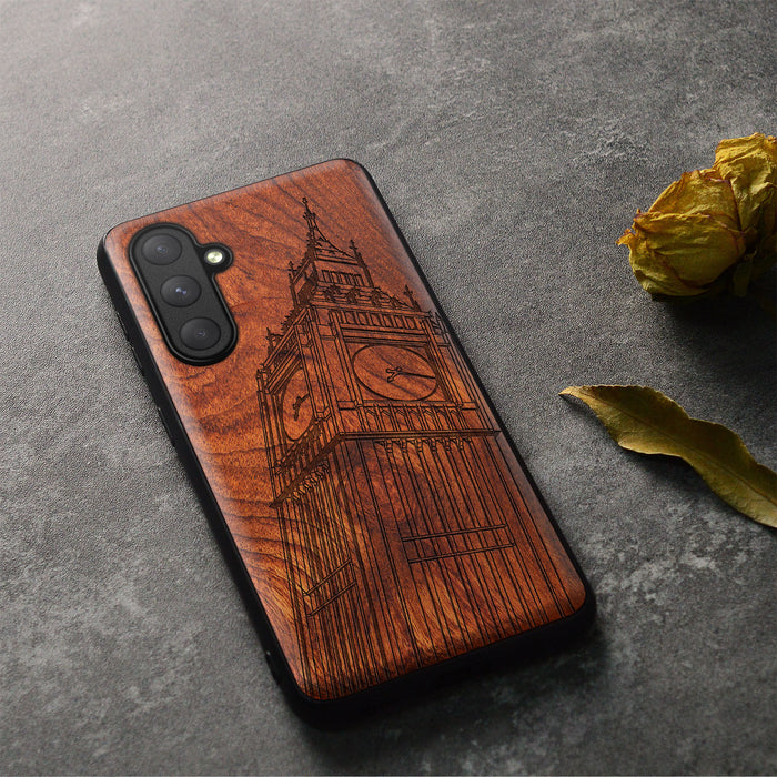 The Big Ben of London, Classic Engraved Wood & TPU Case - Artisanal Cover for Samsung Galaxy